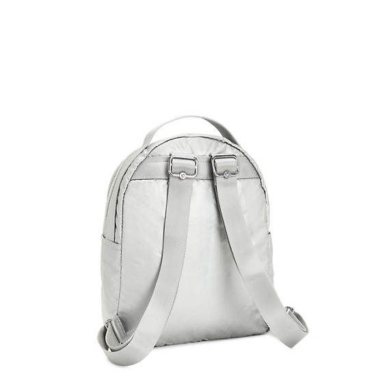 Kipling Kae Metallic Rugzak Zilver | NL 1624SG